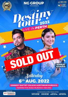 Destiny Tour By Nimrat Khaira & Arjan Dhillon Live In Concert Perth