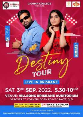 Destiny Tour By Nimrat Khaira & Arjan Dhillon Live In Concert Brisbane