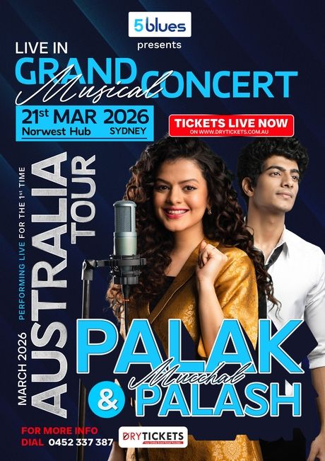 Palak Muchhal & Palash Muchhal Live In Grand Musical Concert In Sydney 2026